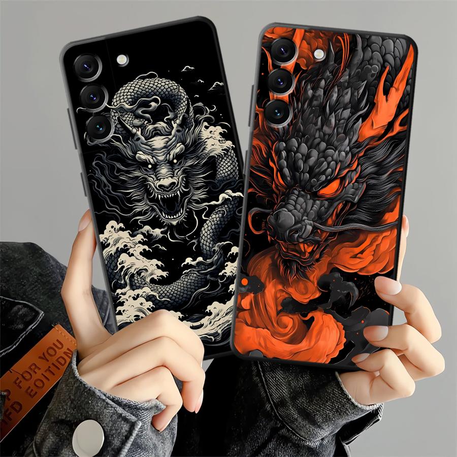 Samsung Galaxy A55 - Casing Ponsel Seni Naga Gelombang untuk