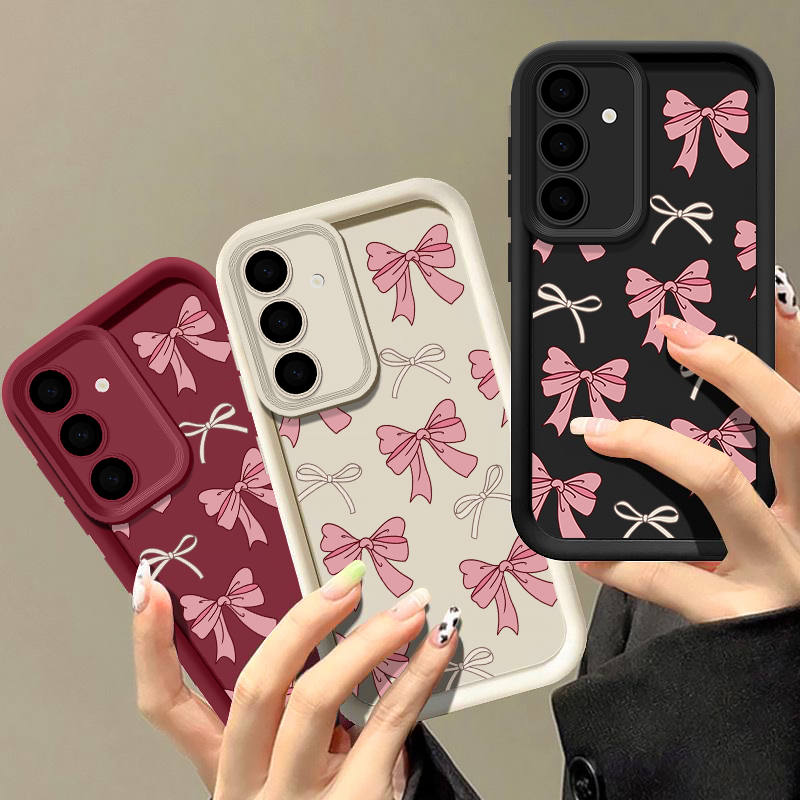 Samsung Galaxy A55 - Casing Silikon Motif Dasi Kupu-kupu Untuk