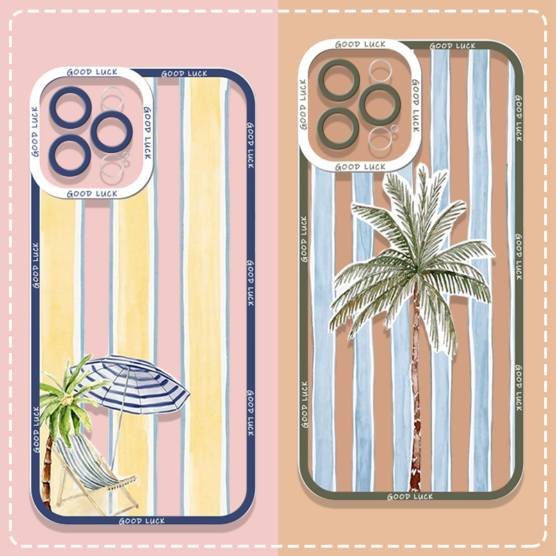 Samsung Galaxy A55 - Casing Ponsel Transparan Motif Garis Pohon