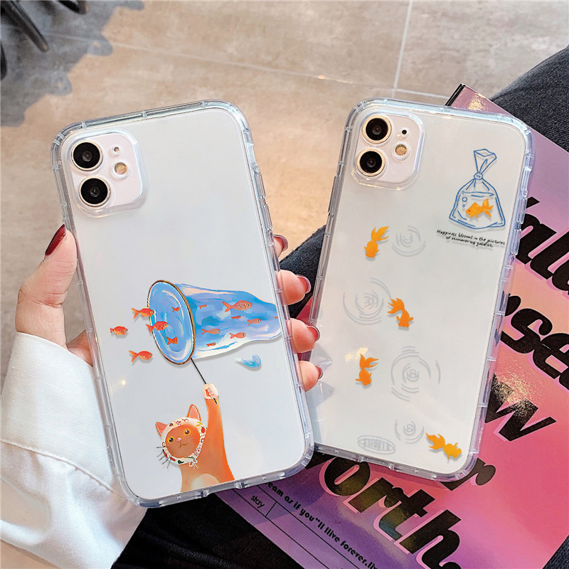 Apple Iphone 16 - Casing HP Transparan Motif Ikan Cantik