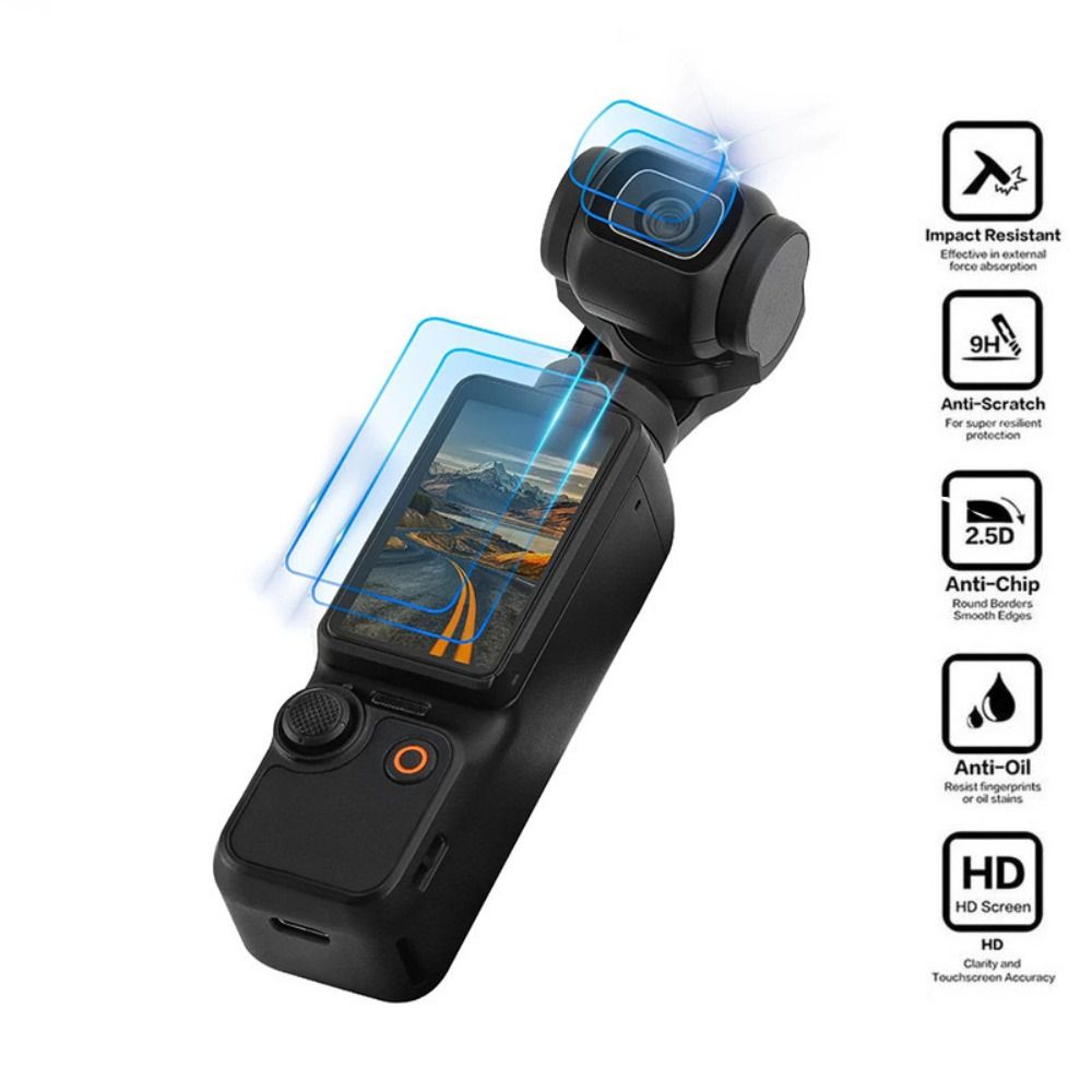 Camera Lens Protector - 3/4 buah pelindung layar kaca Tempered