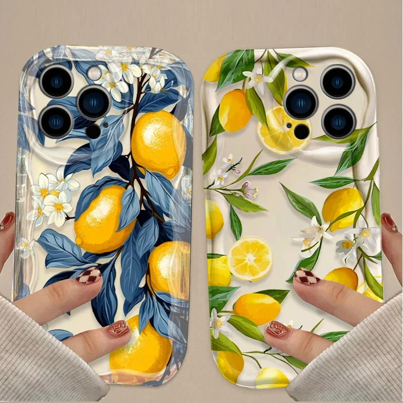 Realme C67 - Casing Ponsel Bunga Lemon Buah Musim