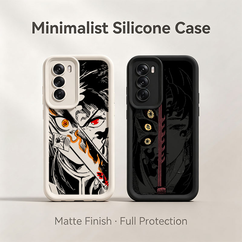 Oppo Reno 12 - Casing Ponsel Silikon Anti Guncangan Anime