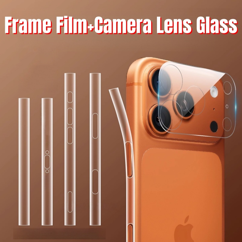 Camera Lens Protector - Pelindung Bingkai Samping+Kaca Lensa Kamera untuk