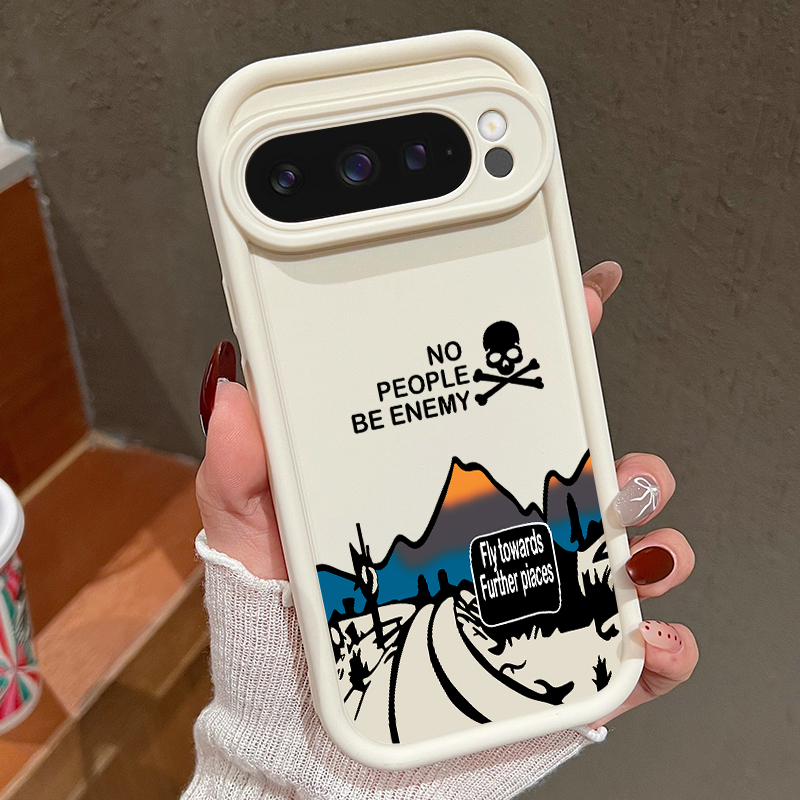 Google Pixel 9 Pro - Casing Ponsel Bermotif Jalan Gunung untuk