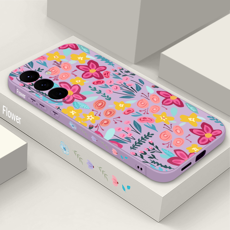 Samsung Galaxy A55 - Casing Ponsel Pola Bunga Floral Untuk