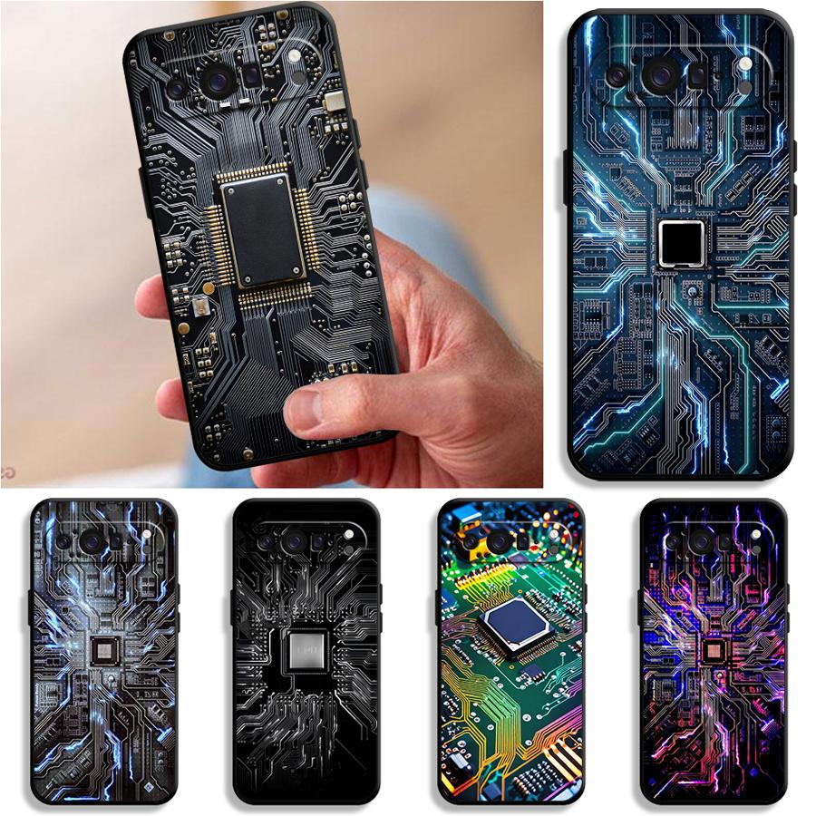 Google Pixel 9 Pro - Casing Penutup Ponsel Funda Papan Sirkuit