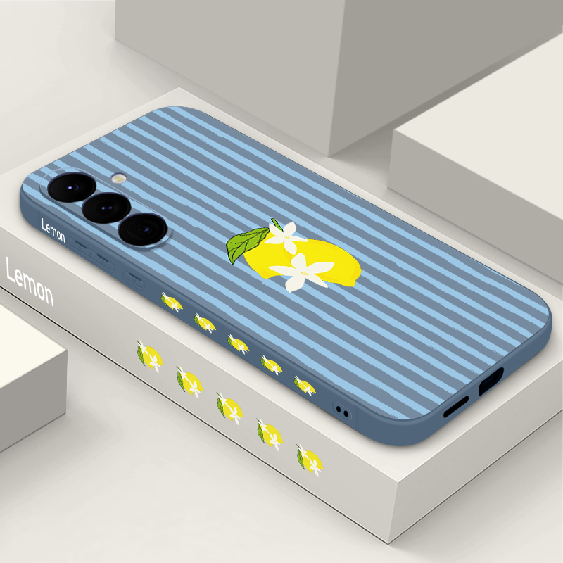 Casing HP TPU Motif Lemon Stri - Samsung Galaxy A55 ulasan dan harga